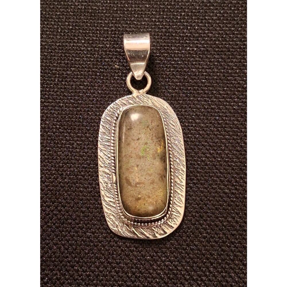 Large Andamooka Matrix Opal, 925 Sterling Silver, Real Gemstone